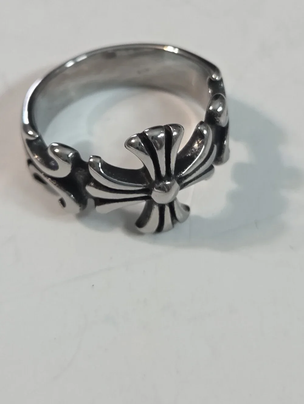 mens stainless steel cross ring sz 10 maltese celtic gothic masculine style